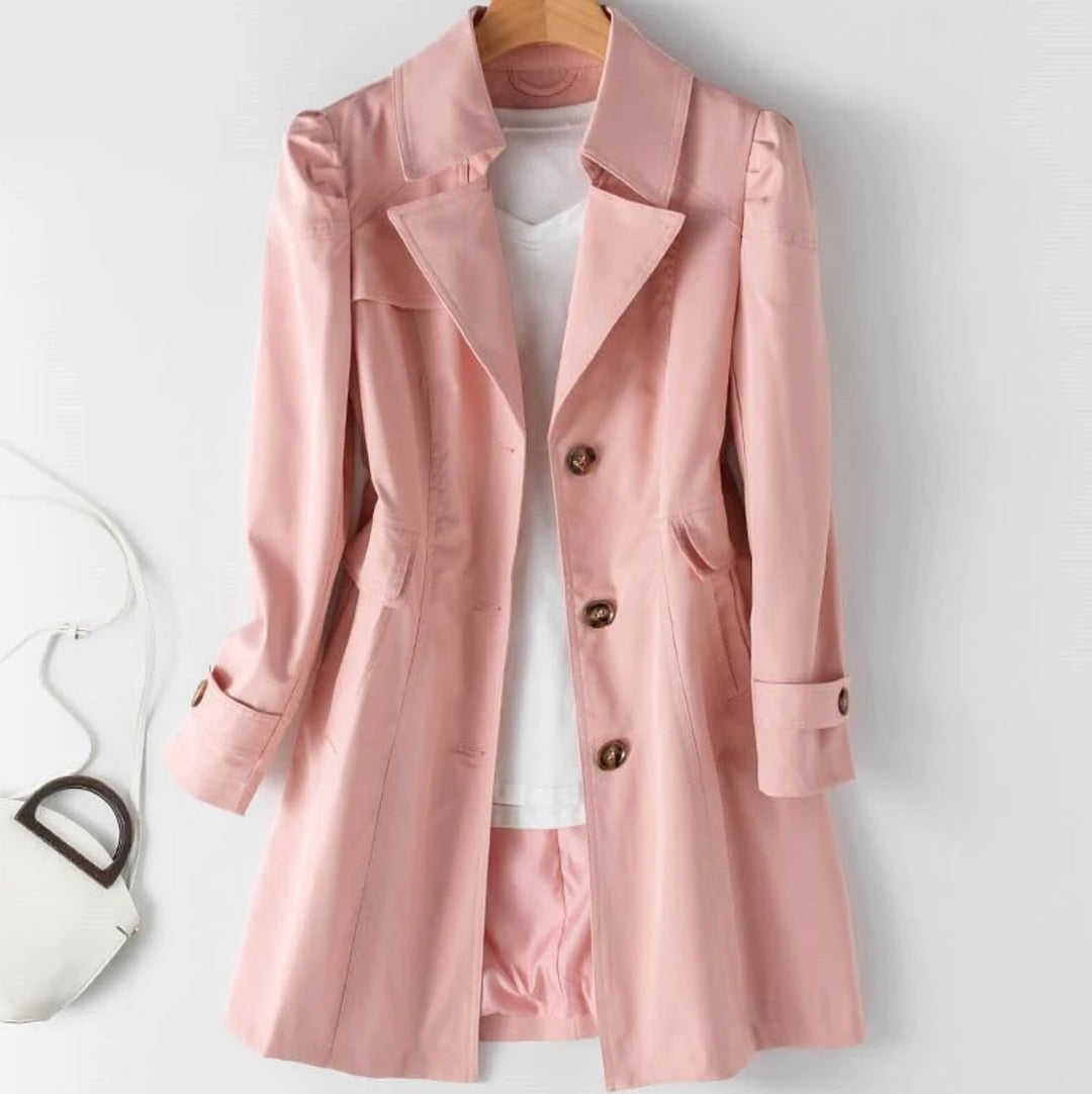 Women's Belted Double-Breasted Classic Trench Coat