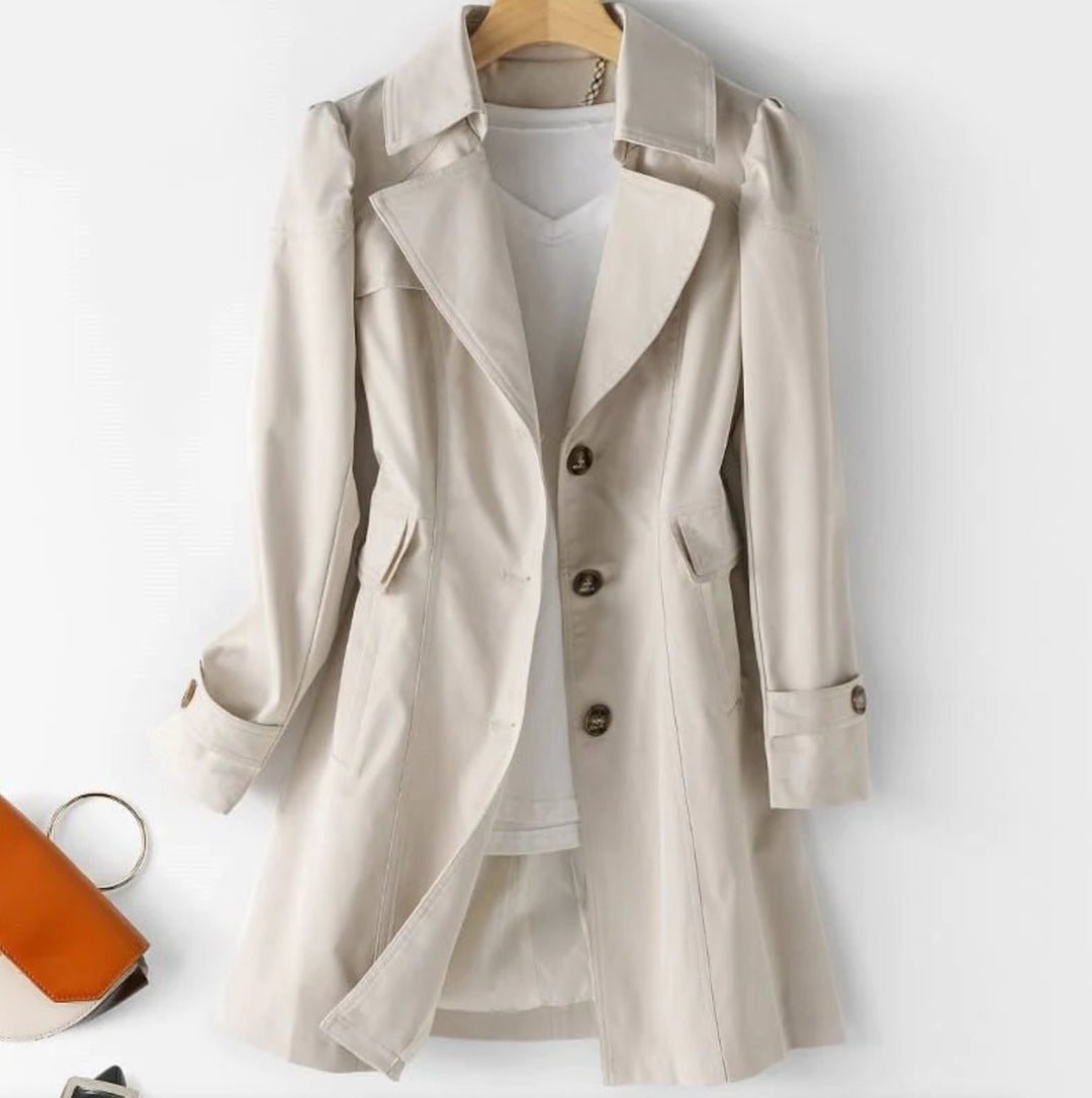 Women's Belted Double-Breasted Classic Trench Coat