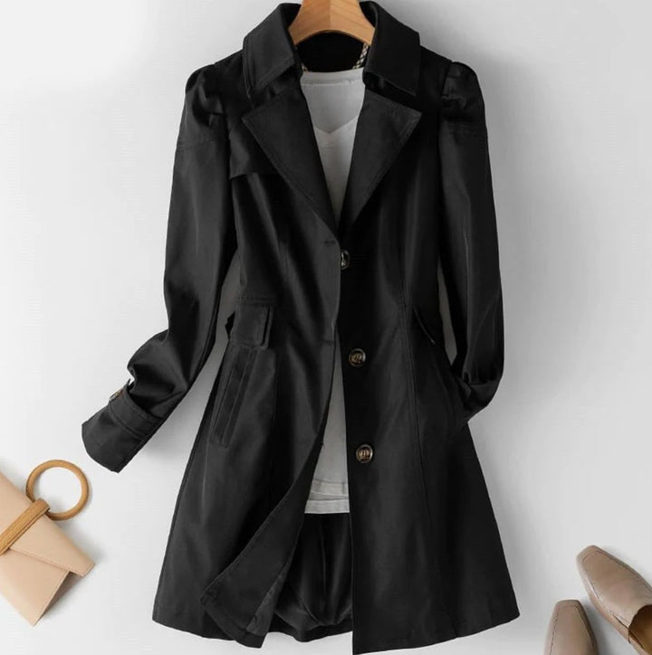 Women's Belted Double-Breasted Classic Trench Coat