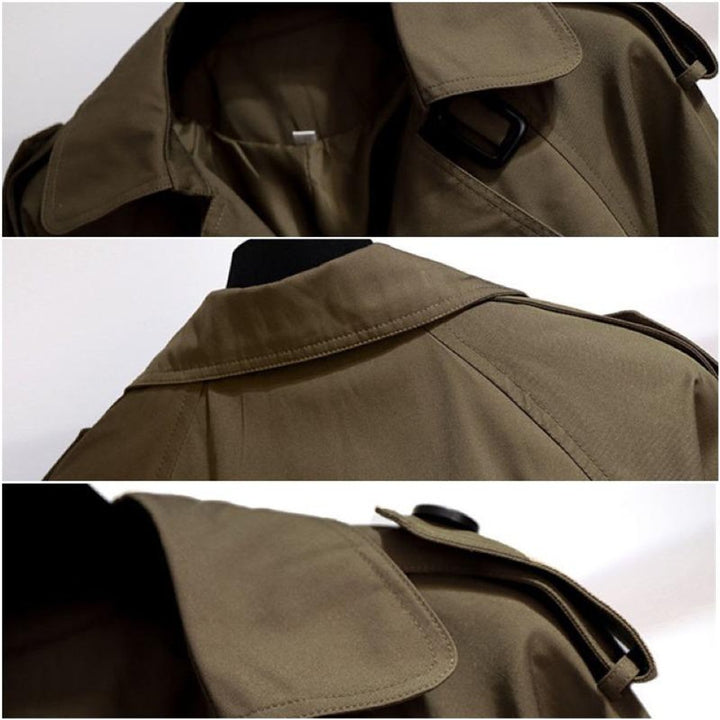 Women's Belted Double-Breasted Midi Trench Coat