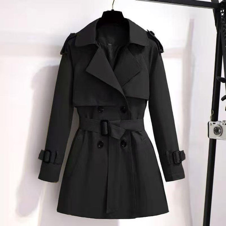 Women's Belted Double-Breasted Midi Trench Coat