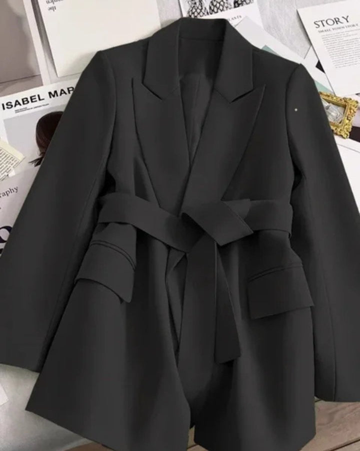 Women's Belted Lapel Relaxed-Fit Trench Coat