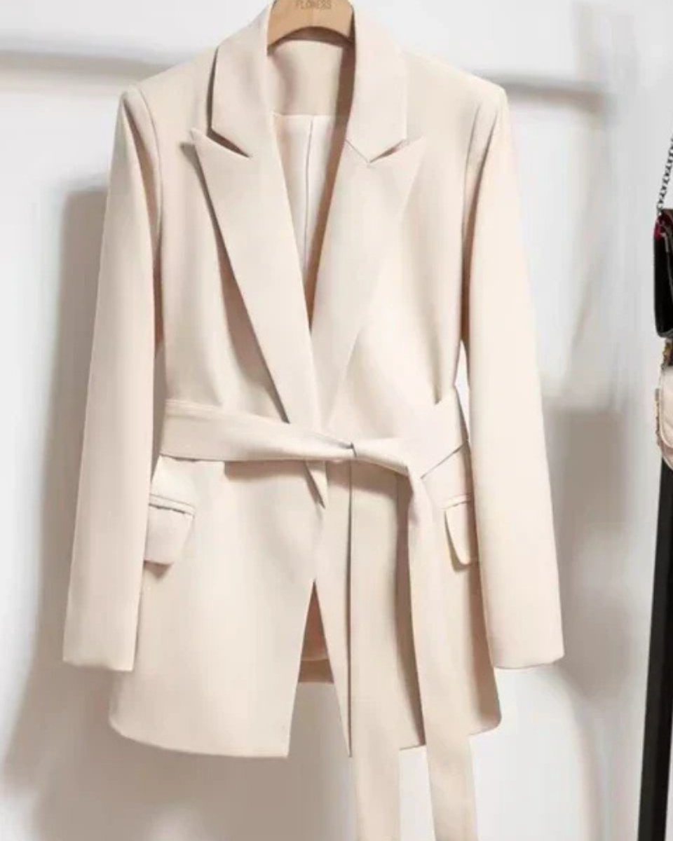 Women's Belted Lapel Relaxed-Fit Trench Coat