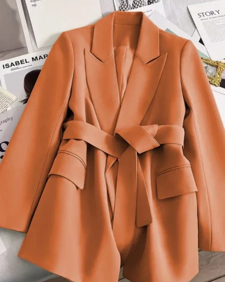 Women's Belted Lapel Relaxed-Fit Trench Coat