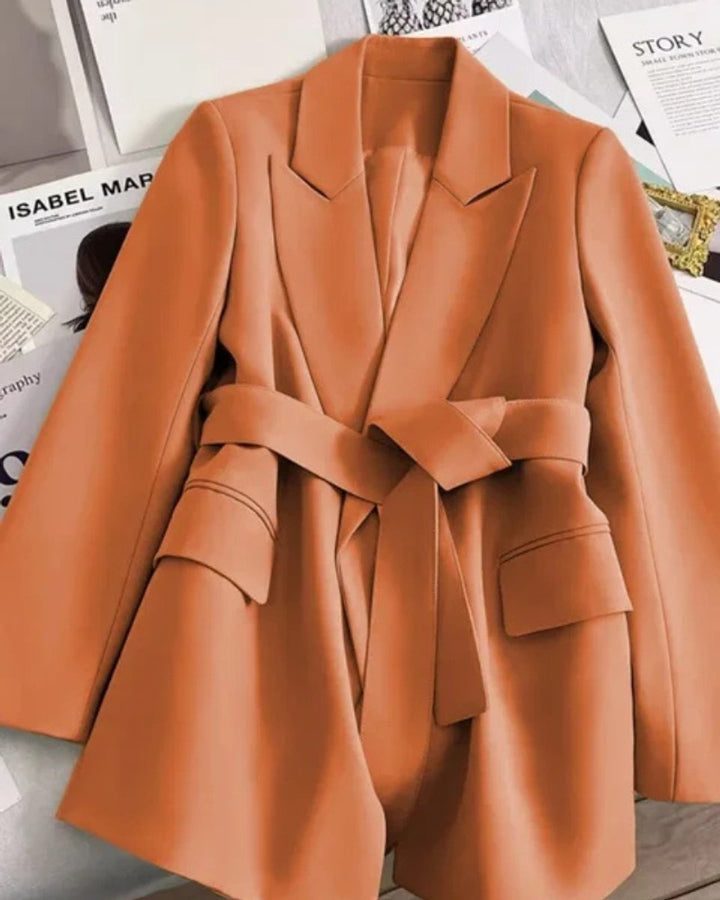 Women's Belted Lapel Relaxed-Fit Trench Coat