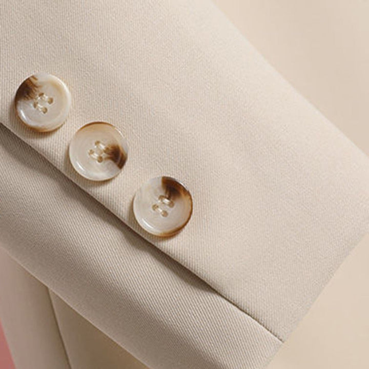 Women's Belted Single-Button Notch-Lapel Blazer