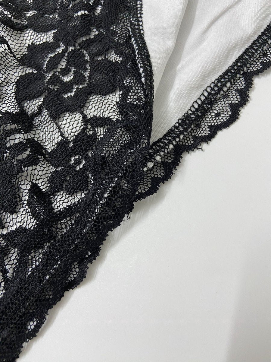 Women's Black Lace Halter Fall Wedding Guest Dress Bodycon Mini