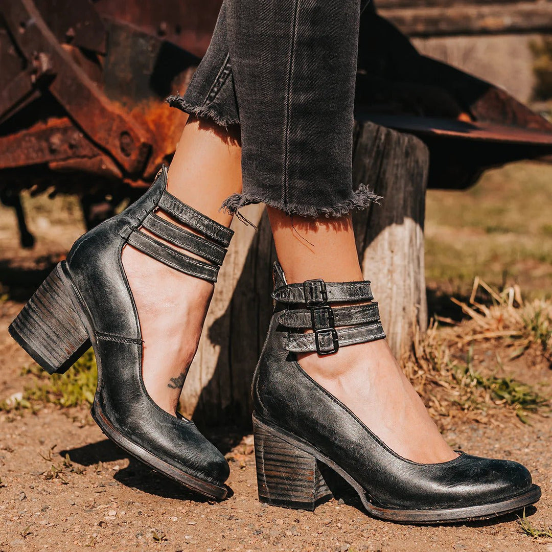 Women's Block-Heel Side-Zip Platform Ankle Boots