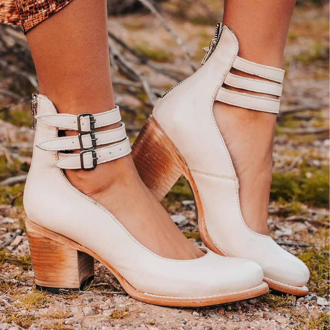 Women's Block-Heel Side-Zip Platform Ankle Boots