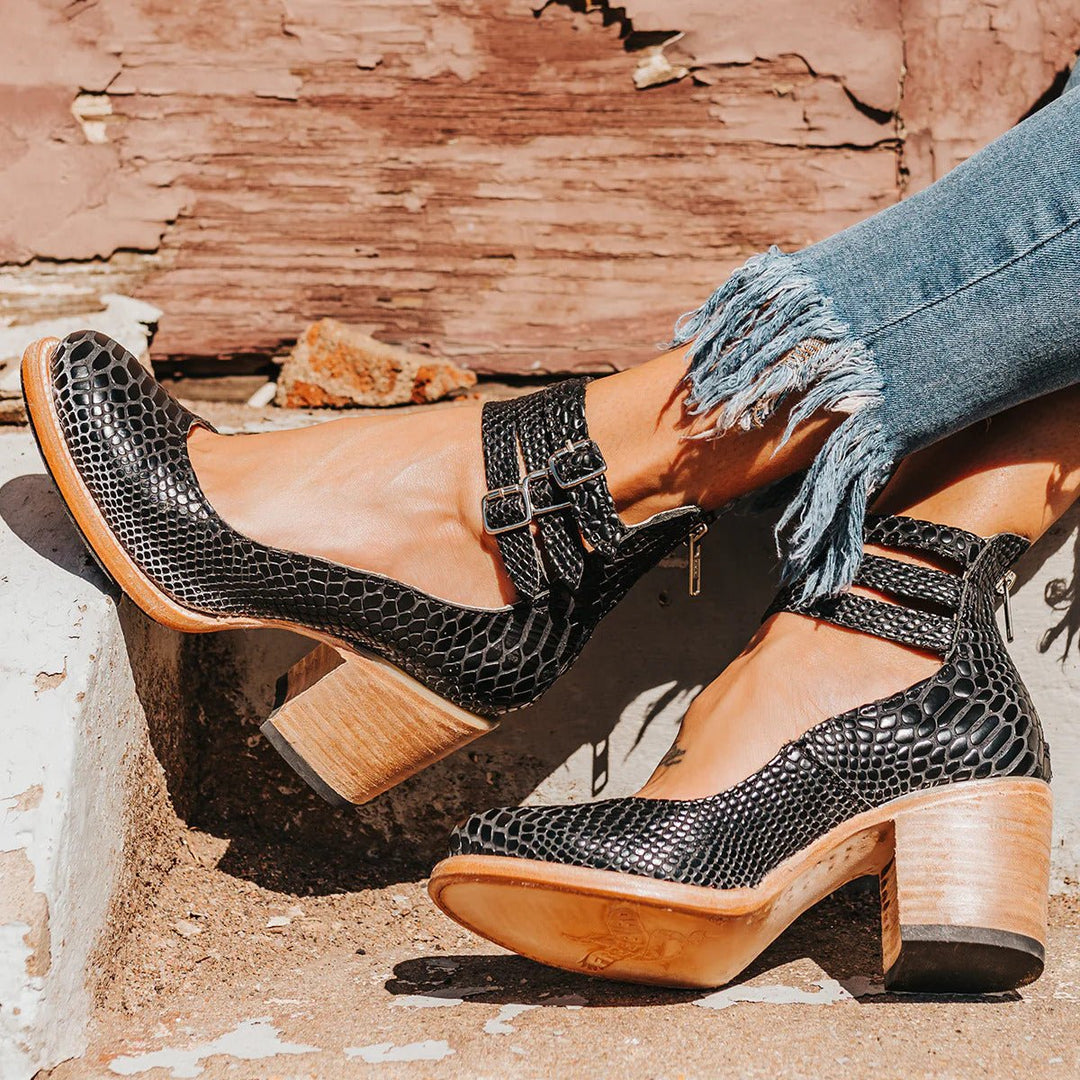 Women's Block-Heel Side-Zip Platform Ankle Boots