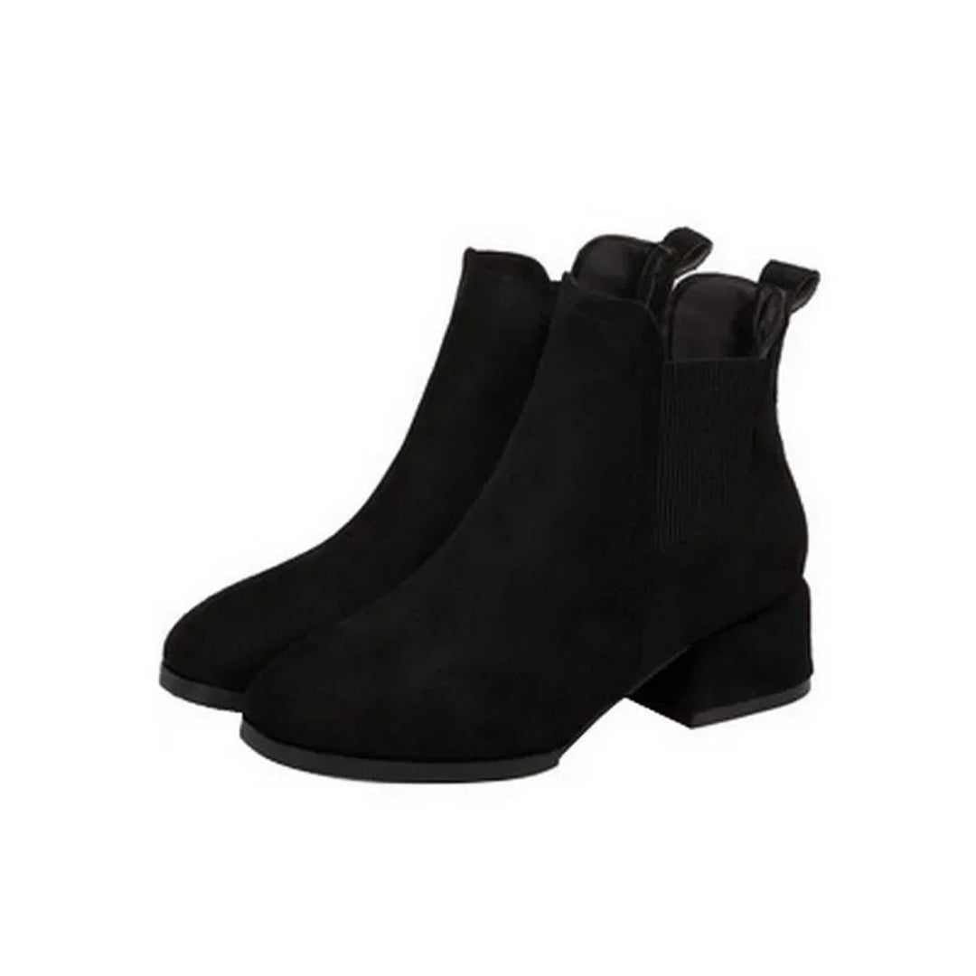 Women's Block Heel Slip-On Chelsea Ankle Boots