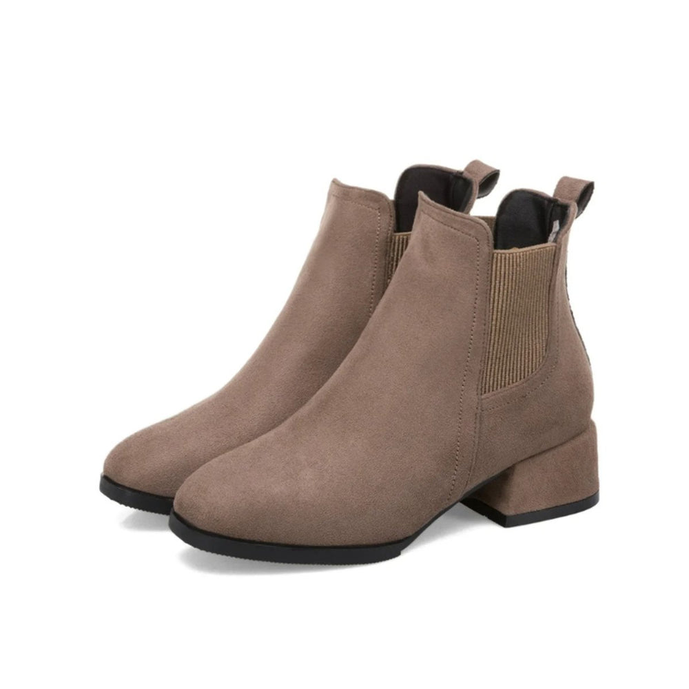 Women's Block Heel Slip-On Chelsea Ankle Boots