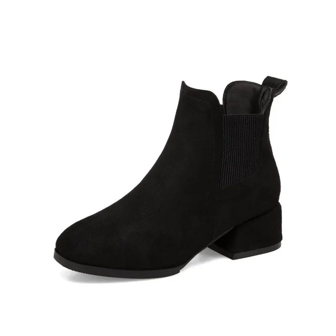 Women's Block Heel Slip-On Chelsea Ankle Boots