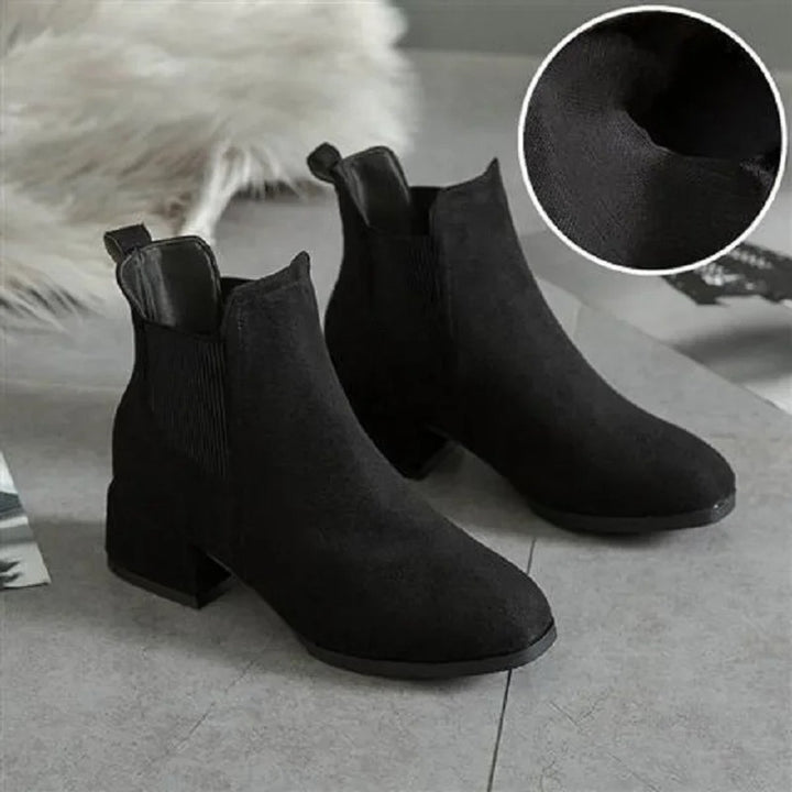 Women's Block Heel Slip-On Chelsea Ankle Boots