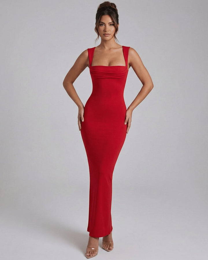 Women's Bodycon Sleeveless Fall Wedding Guest Dress Maxi
