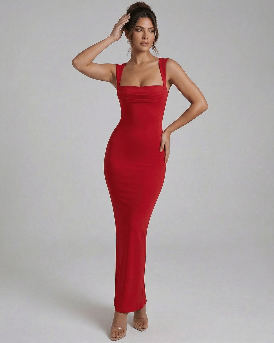Women's Bodycon Sleeveless Fall Wedding Guest Dress Maxi
