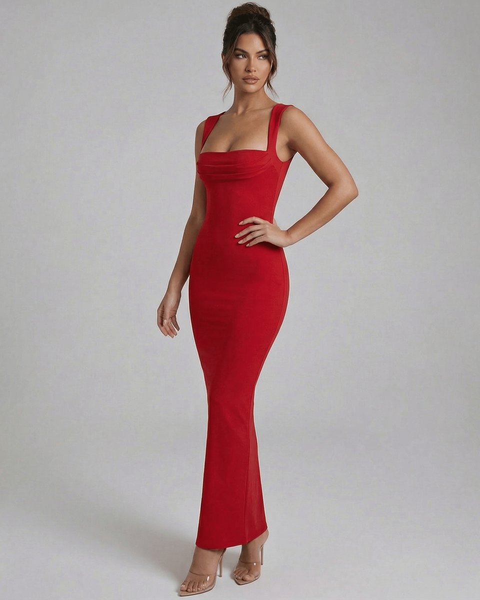 Women's Bodycon Sleeveless Fall Wedding Guest Dress Maxi