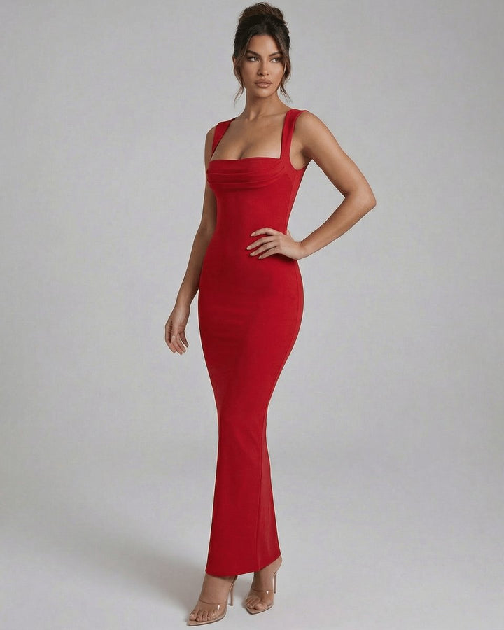 Women's Bodycon Sleeveless Fall Wedding Guest Dress Maxi