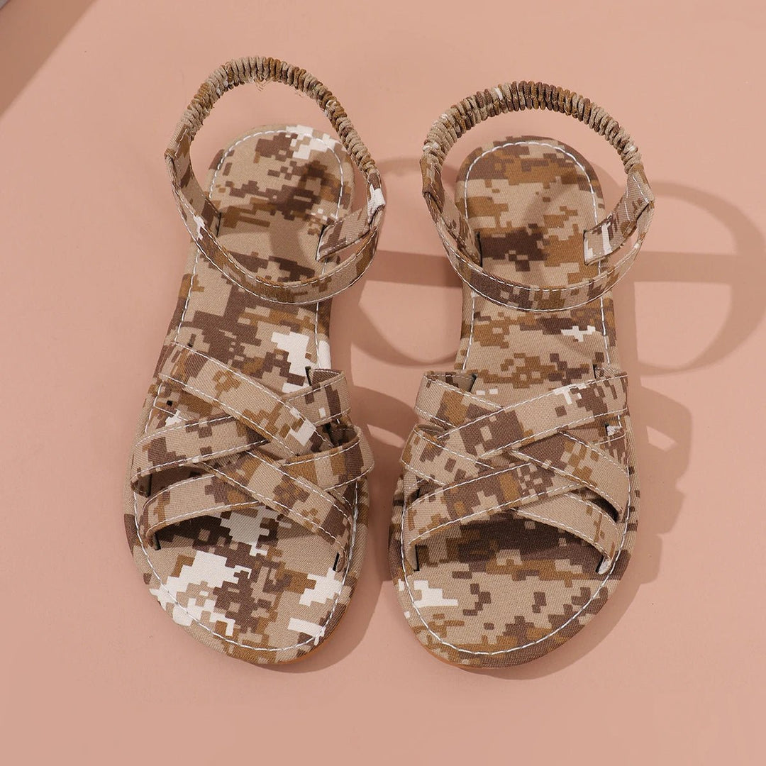 Women's Boho Flat Gladiator Crossover-Strap Sandals