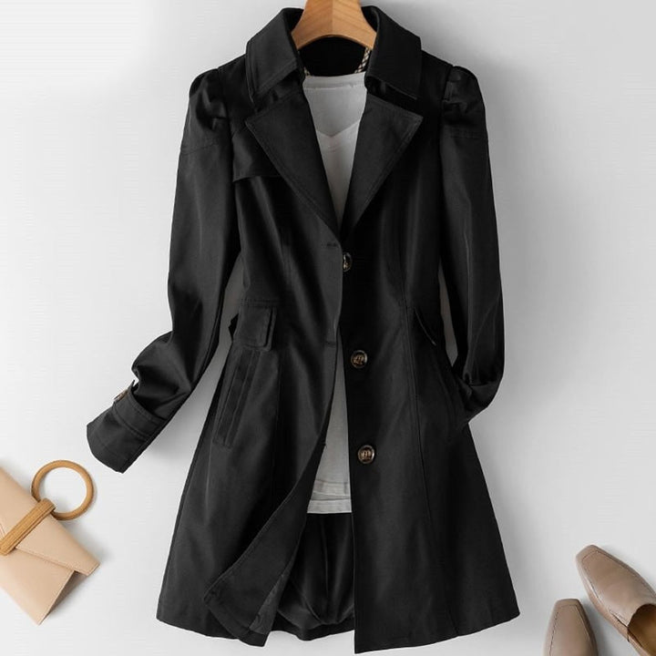 Women's Classic Double-Button Belted Trench Coat