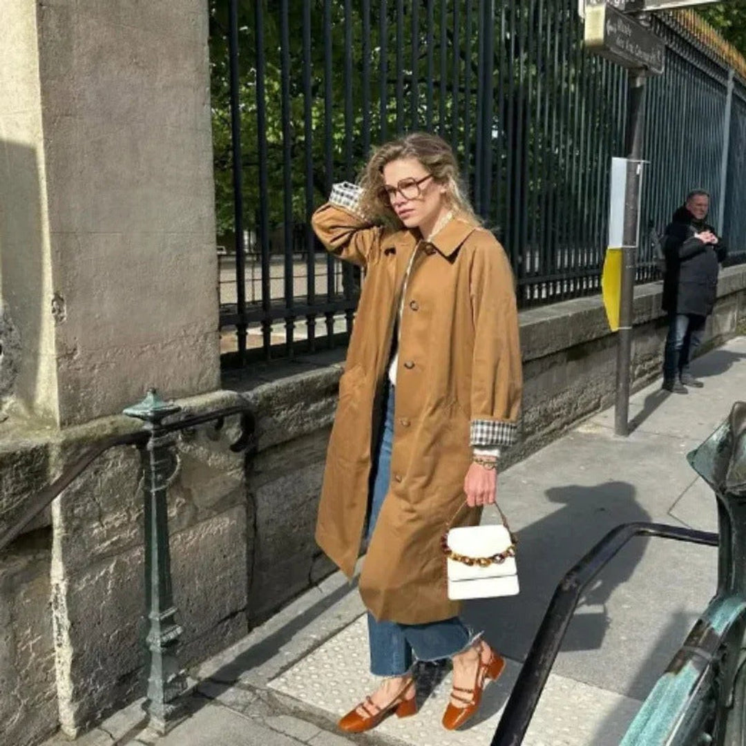 Women's Classic Longline Slim-Fit Trench Coat