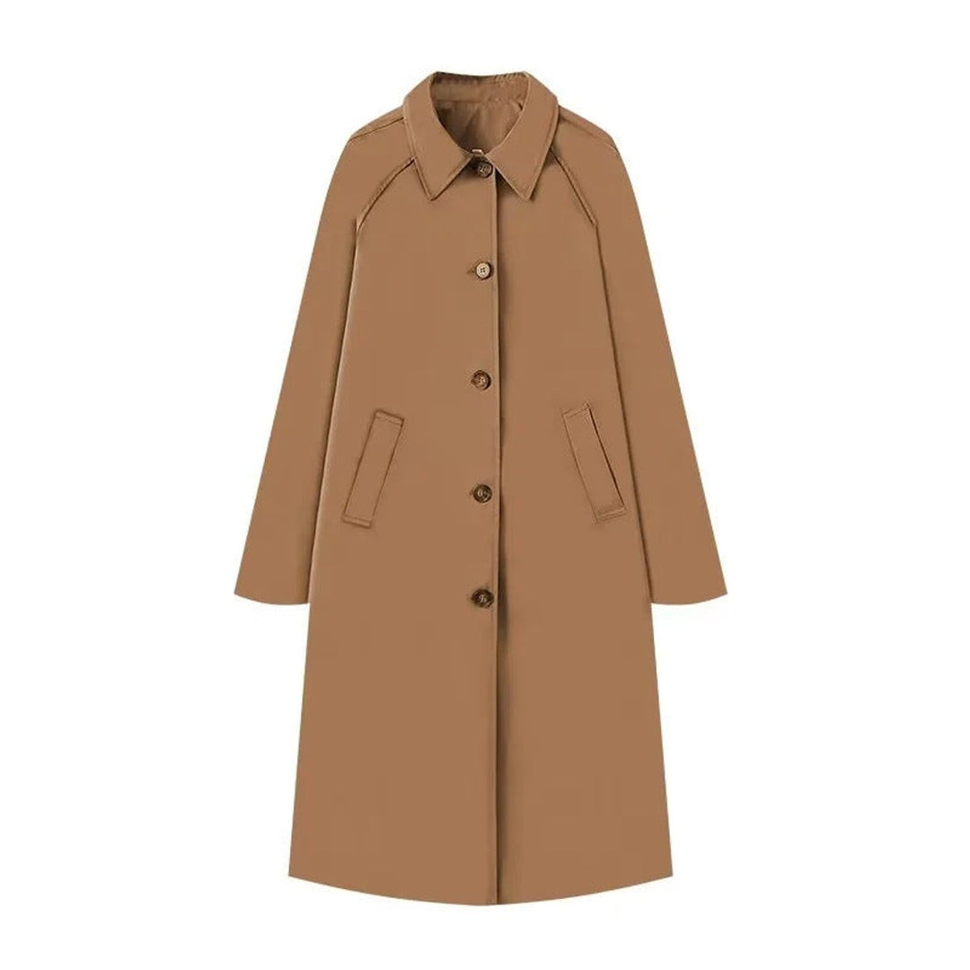Women's Classic Longline Slim-Fit Trench Coat