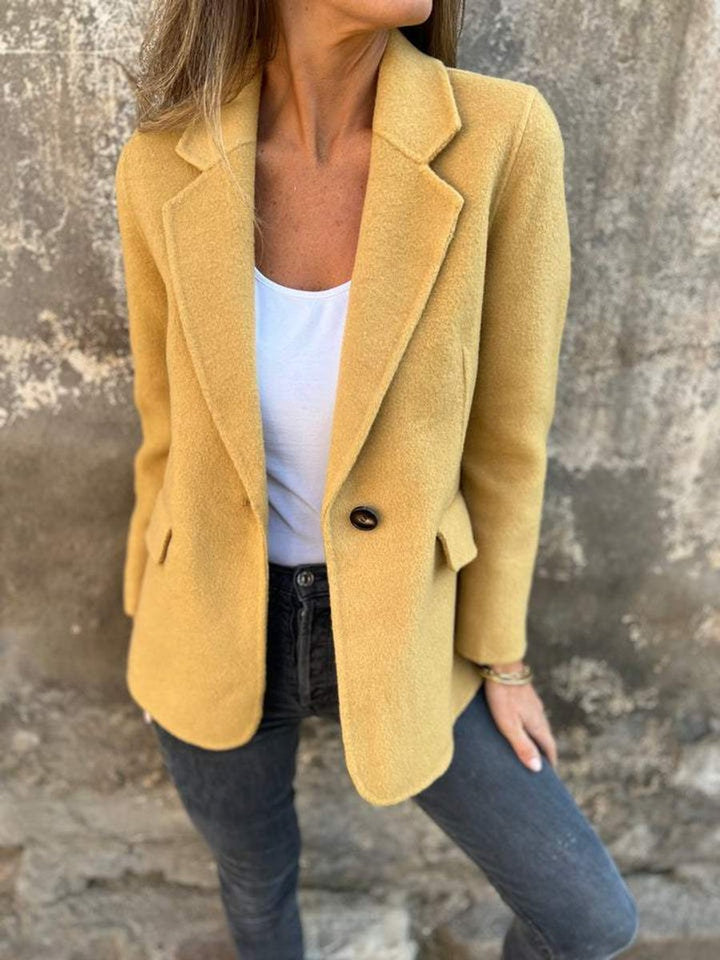 Women's Classic Single-Button Relaxed-Fit Blazer