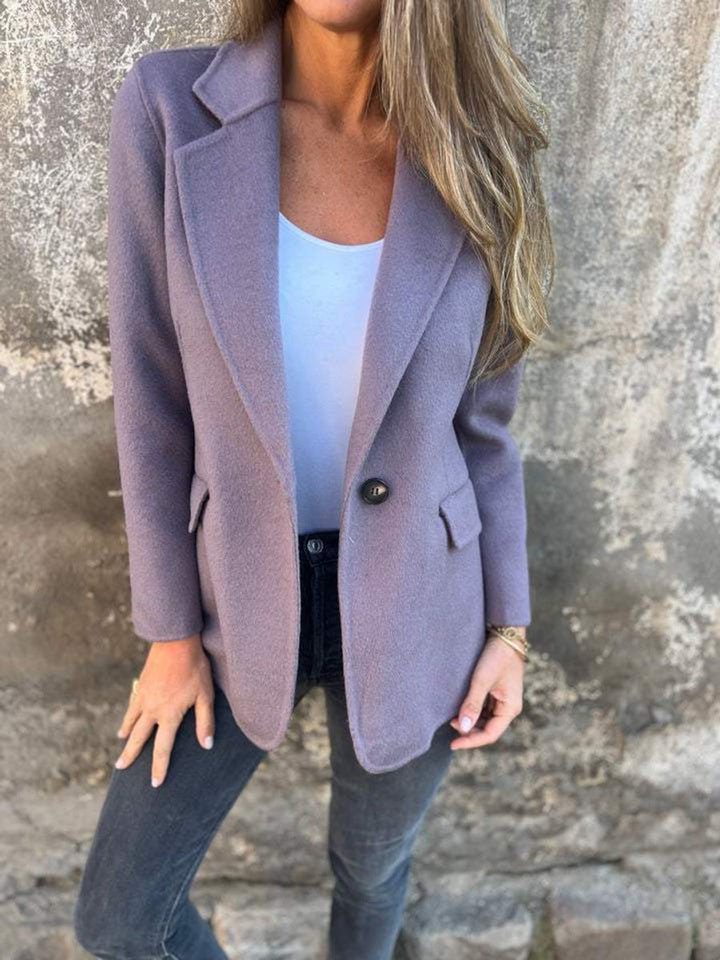 Women's Classic Single-Button Relaxed-Fit Blazer