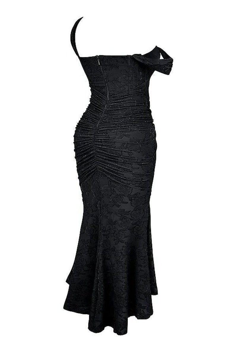 Women's Corset Bodice High-Low Mermaid Midi Formal Dress