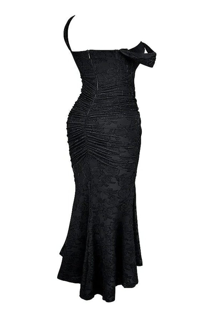 Women's Corset Bodice High-Low Mermaid Midi Formal Dress