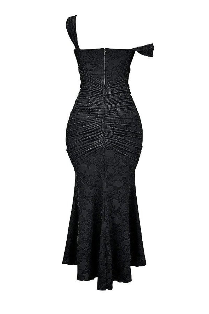 Women's Corset Bodice High-Low Mermaid Midi Formal Dress