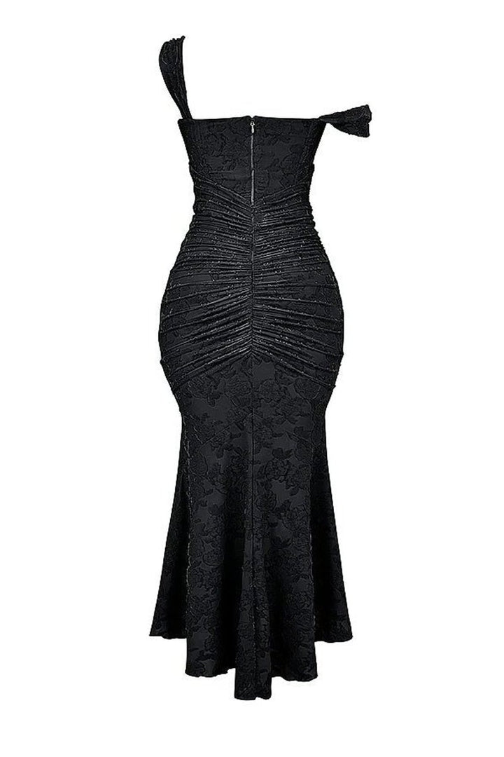 Women's Corset Bodice High-Low Mermaid Midi Formal Dress