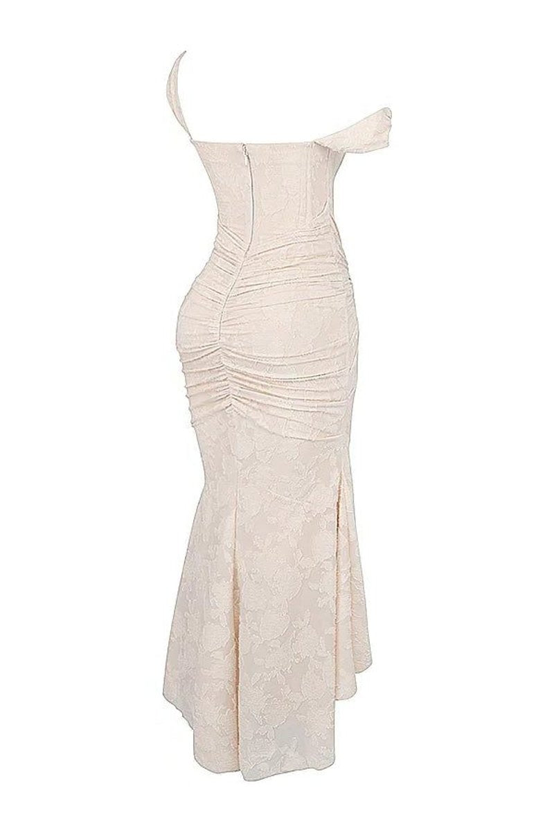 Women's Corset Bodice High-Low Mermaid Midi Formal Dress