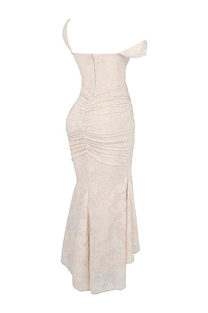Women's Corset Bodice High-Low Mermaid Midi Formal Dress