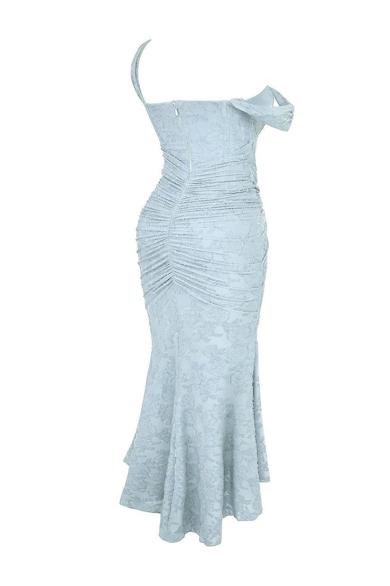 Women's Corset Bodice High-Low Mermaid Midi Formal Dress