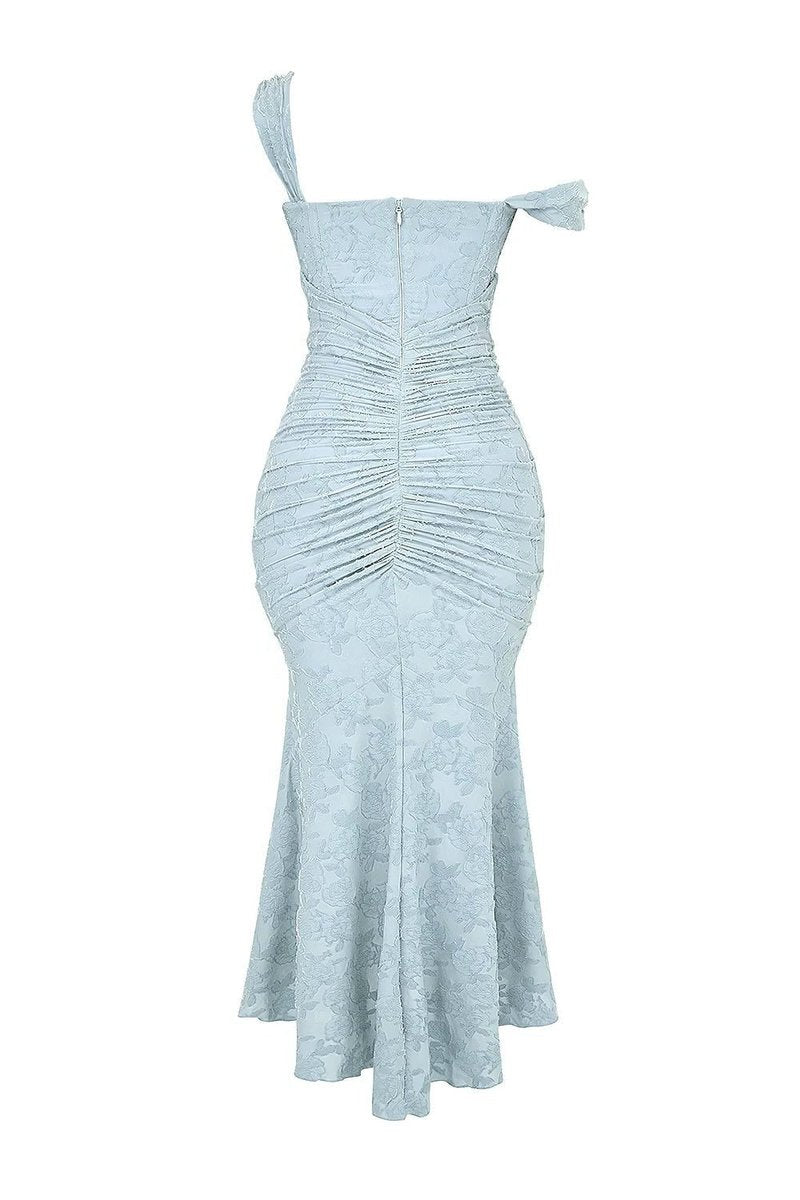 Women's Corset Bodice High-Low Mermaid Midi Formal Dress