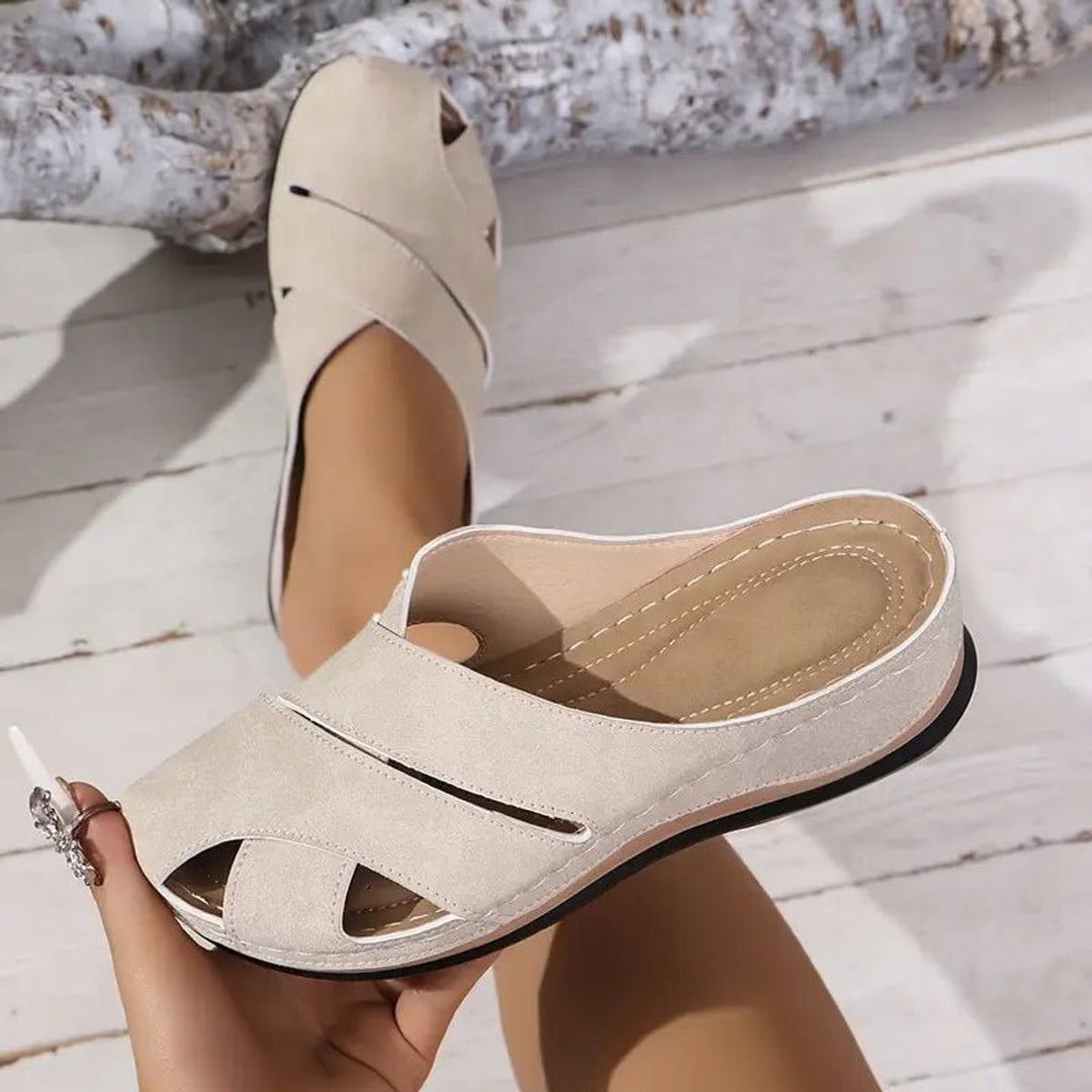 Women's Cushioned Open-Toe Slip-On Comfort Sandals