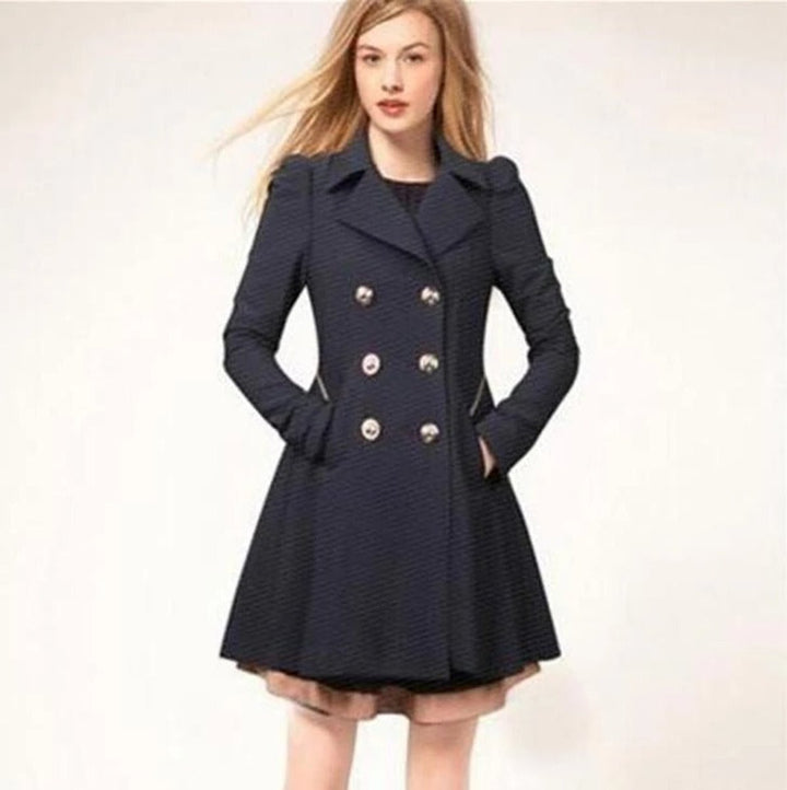 Women's Double-Breasted A-Line Trench Coat