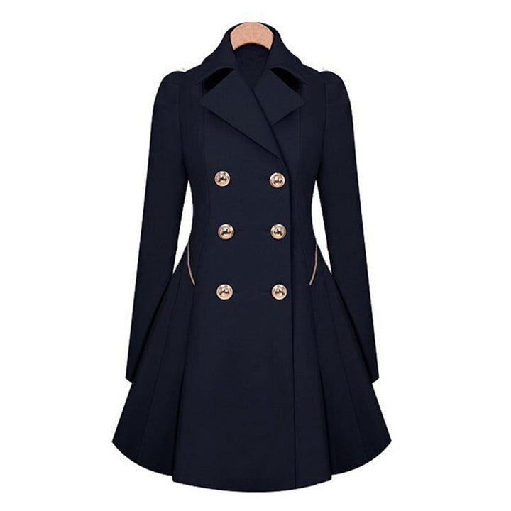 Women's Double-Breasted A-Line Trench Coat