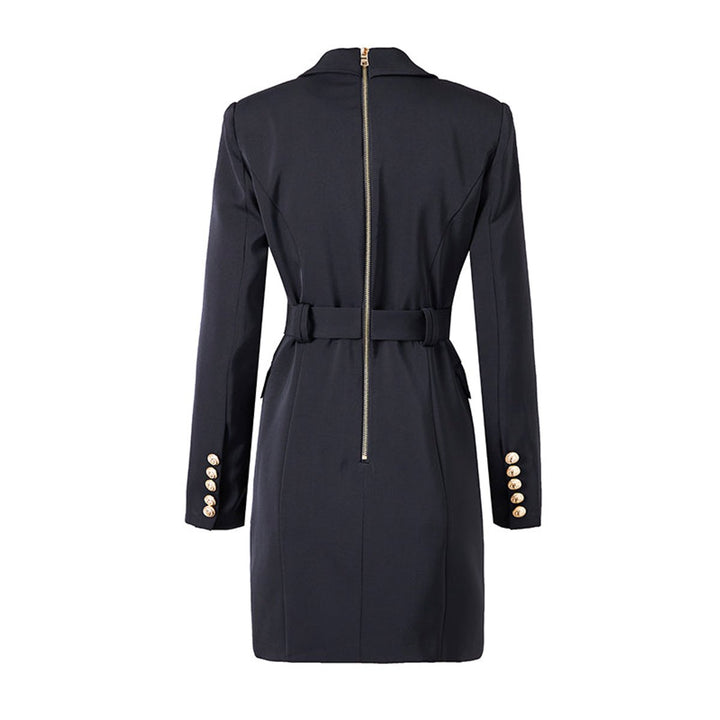 Women's Double-Breasted Belted Blazer Mini Dress