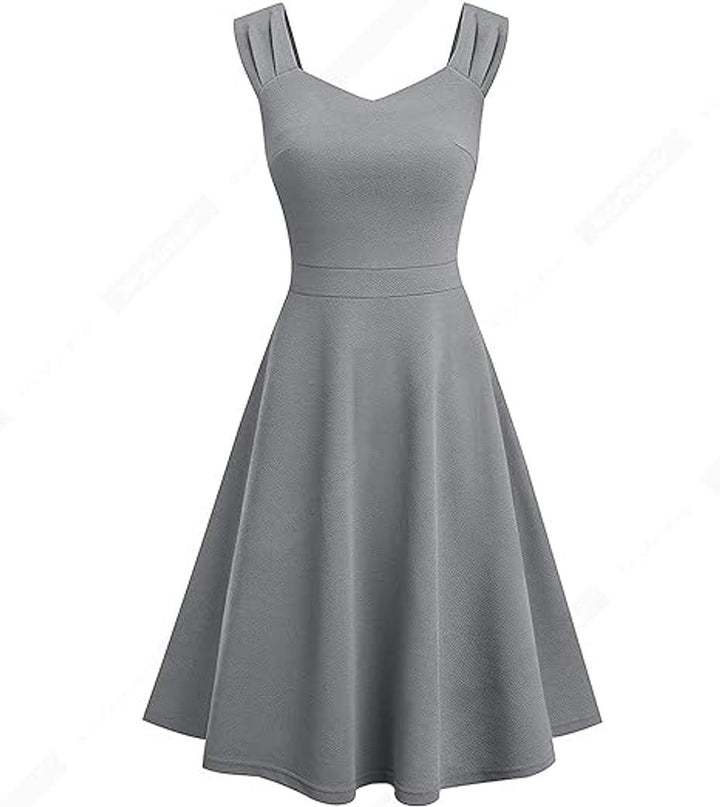Women's Elegant Sleeveless Fall Midi Dress Special Occasion