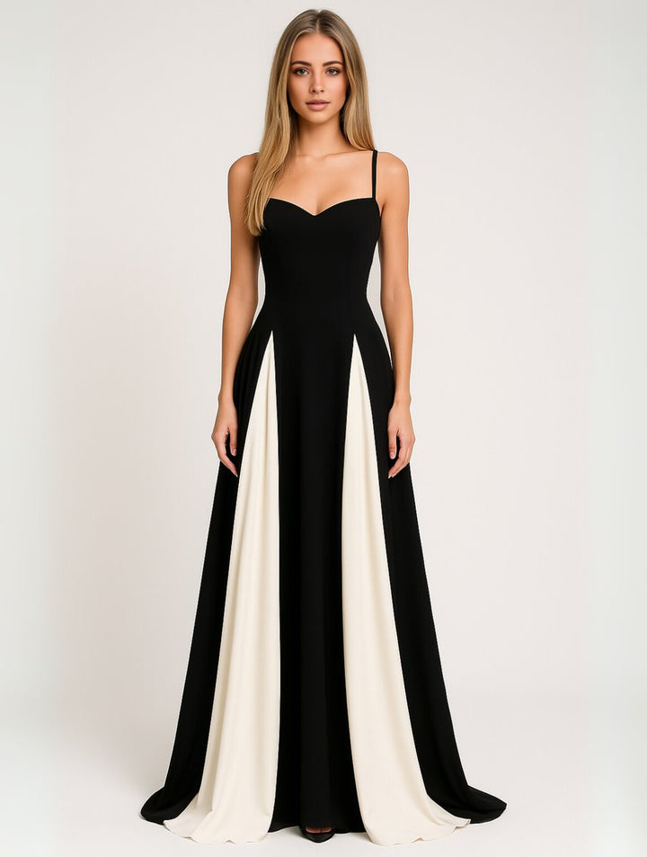 Women's Elegant Sweetheart A-Line Fall Wedding Guest Dress Formal Maxi Gown