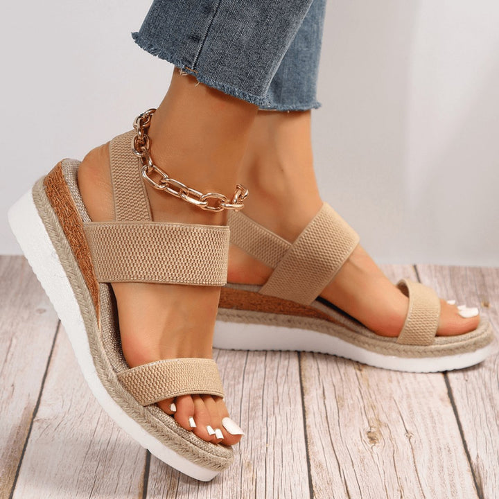 Women's Espadrille Wedge Platform Chain-Strap Sandals