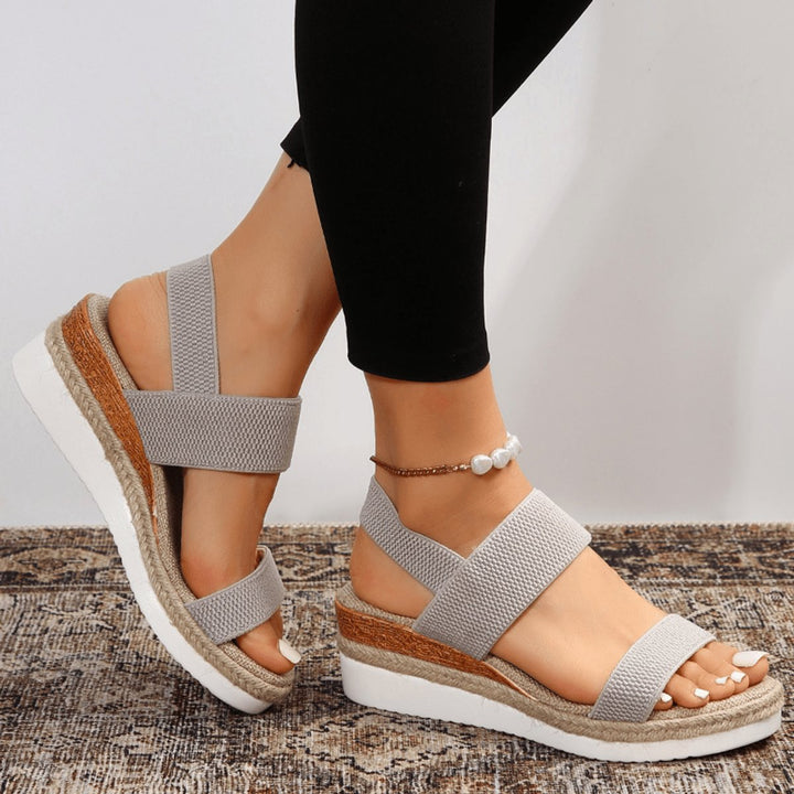 Women's Espadrille Wedge Platform Chain-Strap Sandals