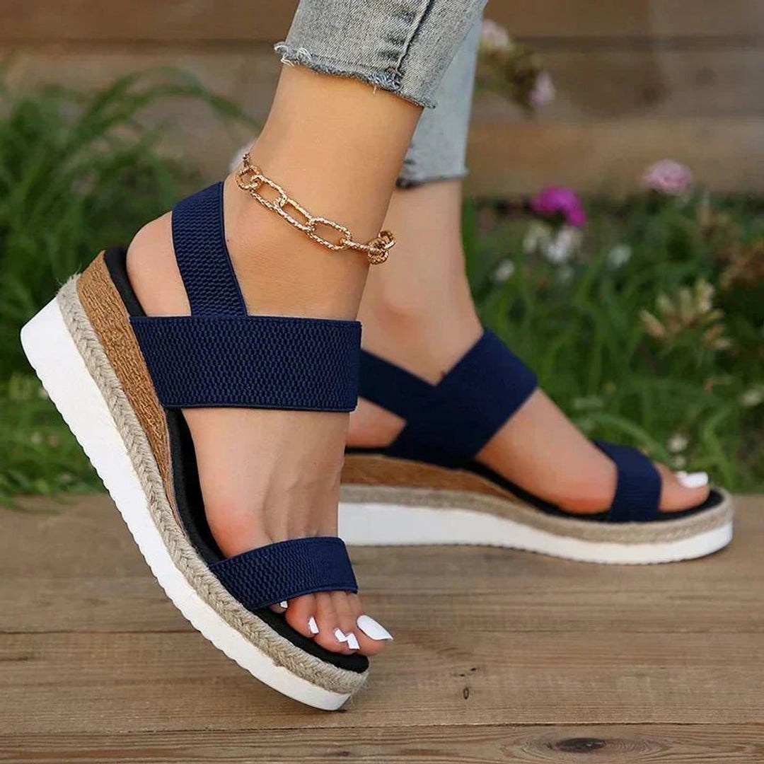 Women's Espadrille Wedge Platform Chain-Strap Sandals
