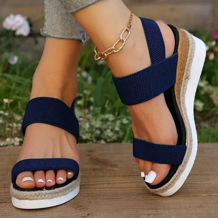 Women's Espadrille Wedge Platform Chain-Strap Sandals