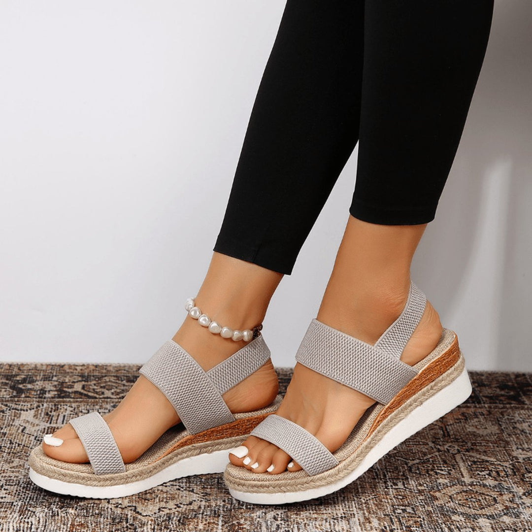 Women's Espadrille Wedge Platform Chain-Strap Sandals