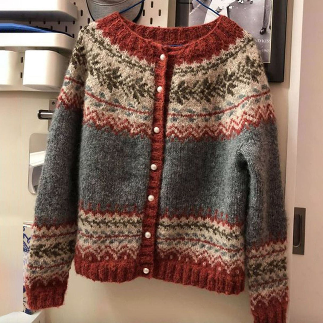 Women's Fair Isle Button-Front Knit Cardigan