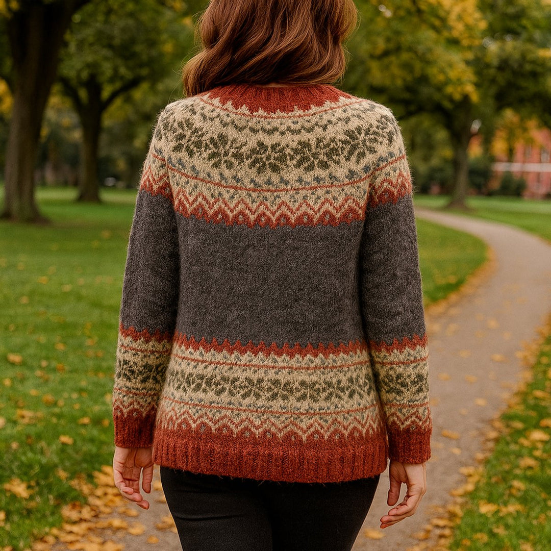 Women's Fair Isle Button-Front Knit Cardigan