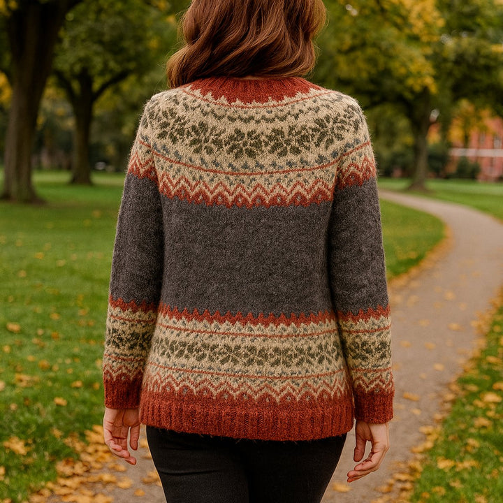 Women's Fair Isle Button-Front Knit Cardigan
